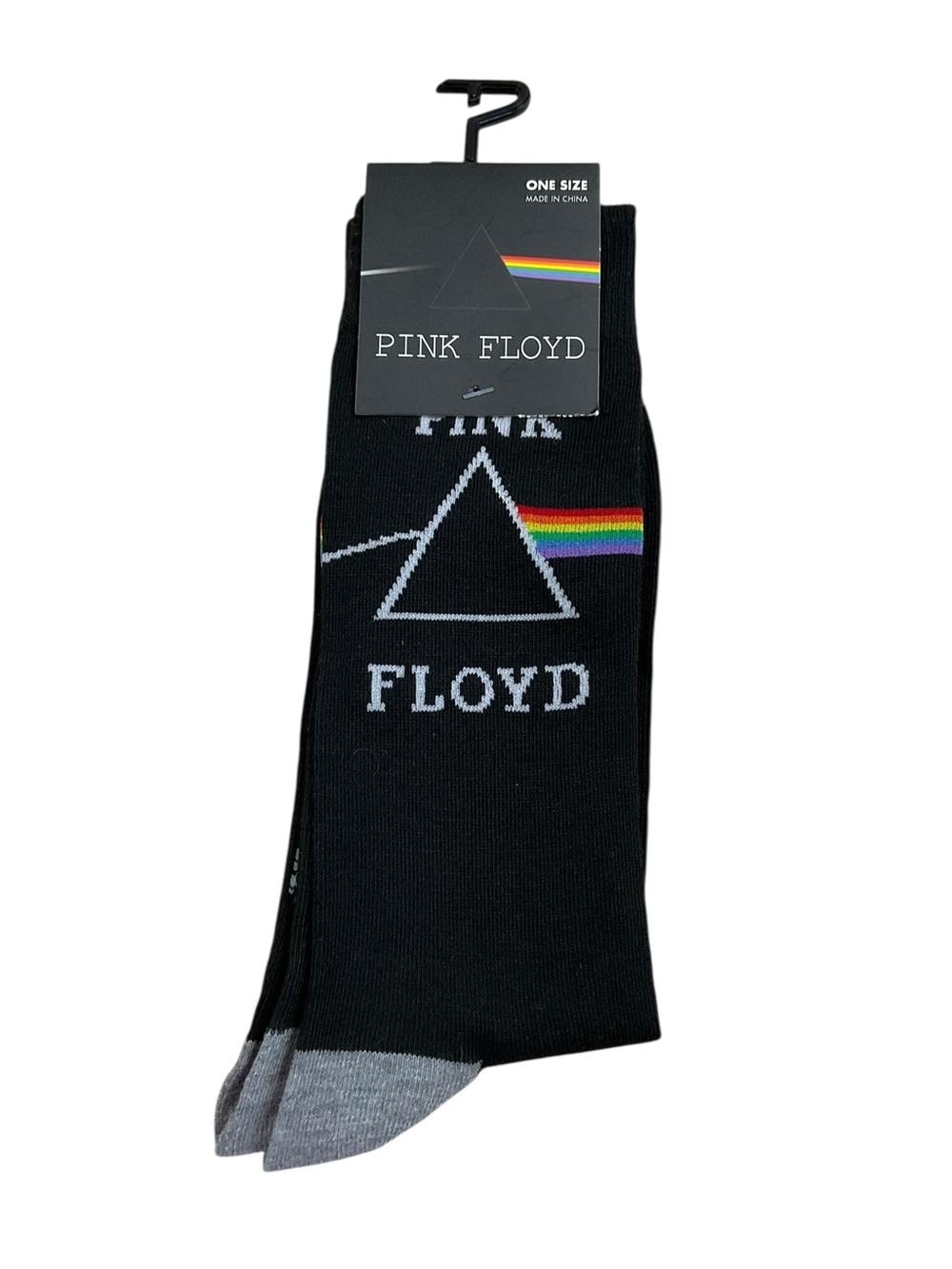 Pink Floyd Dark Side of the Moon Prism Unisex Crew Socks NWT 7-12